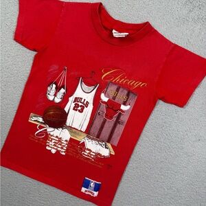 Kids Vintage 90s Chicago‎ Bulls Michael Jordan Nutmeg Locker Room T-Shirt